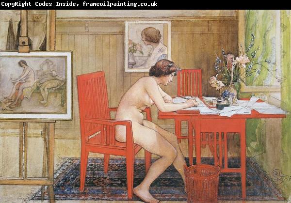 Carl Larsson Model,Writing picture-Postals